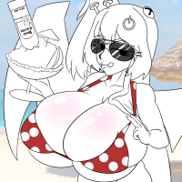 Hime Quervo! Another beach Hime this time with a tequila bulldog! This was just some fun drawing practice.